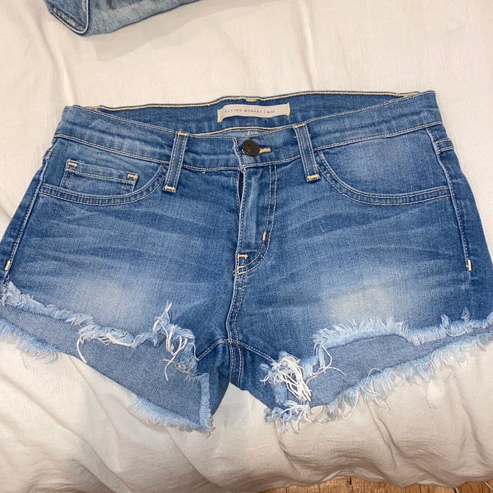 Flying monkey jean shorts